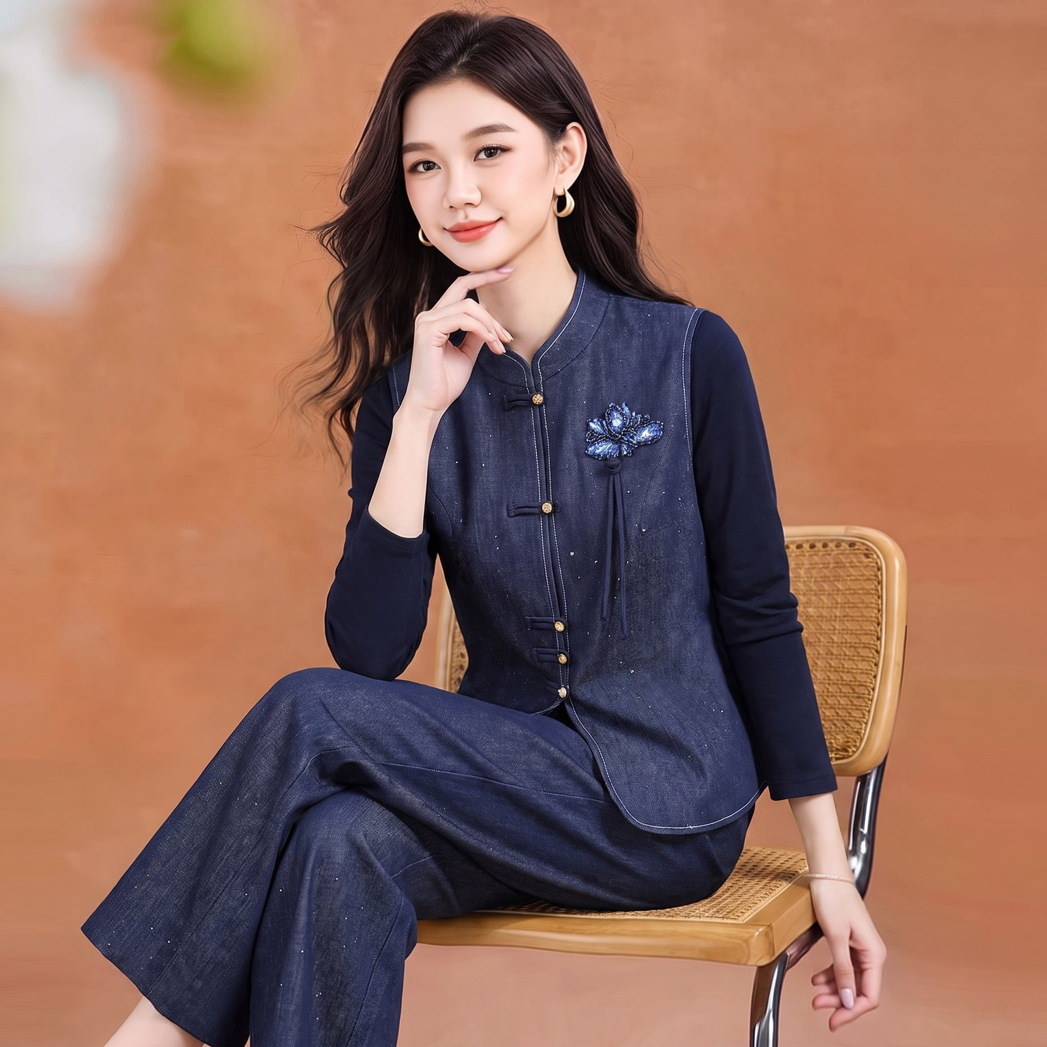 女装轻奢高级感女人味时尚套装图片