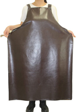 防水皮革围裙加厚围腰皮革成人加长围兜工作服男女皮革罩衣背带款