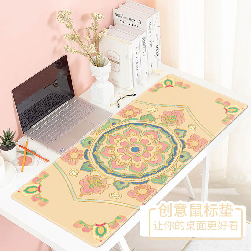 简约卡通鼠标垫加厚锁边桌垫