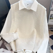 清 减龄休闲小众针织衫 马甲 T573 实物以直播间为准