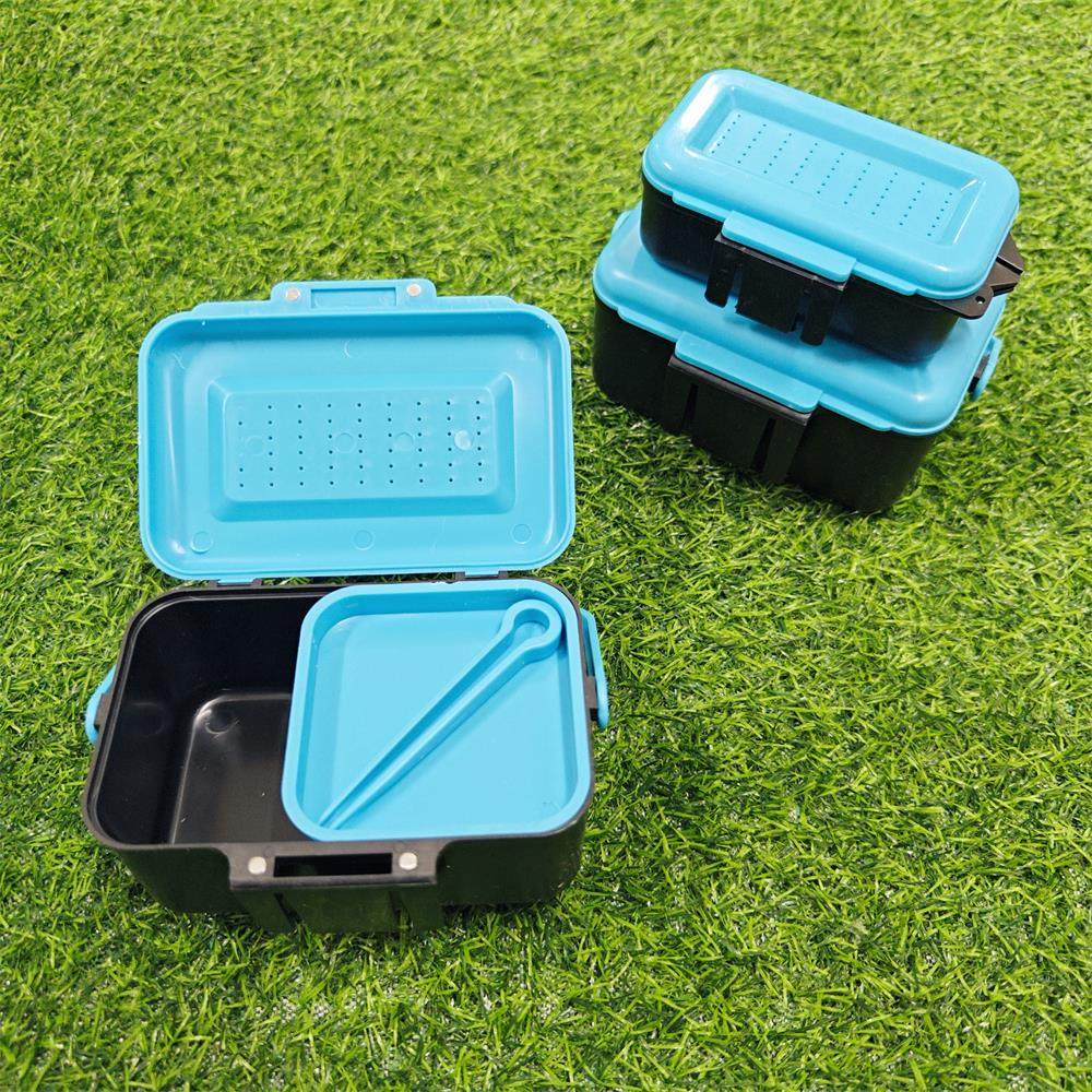 新款加厚活饵盒蚯蚓盒红虫盒鱼饵盒沙蚕盒保鲜盒钓鱼渔具垂钓用品