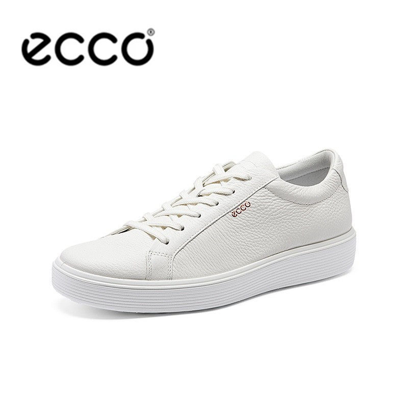 ECCO爱步春夏秋新款百搭男鞋 圆头系带休闲经典小白鞋 柔酷582404怎么看?