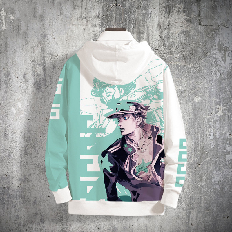 动漫卫衣男生连帽jojo的奇妙冒险联名外套秋季加绒加厚高街上衣服