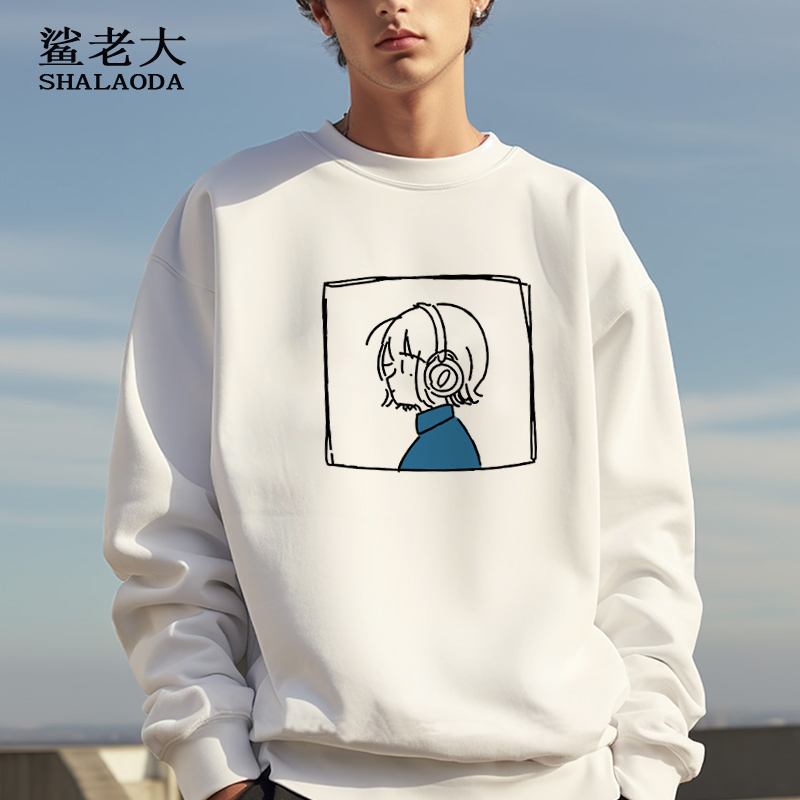 孤独摇滚结束乐队秋冬加绒圆领卫衣男女动漫二次元山田凉同款痛衣