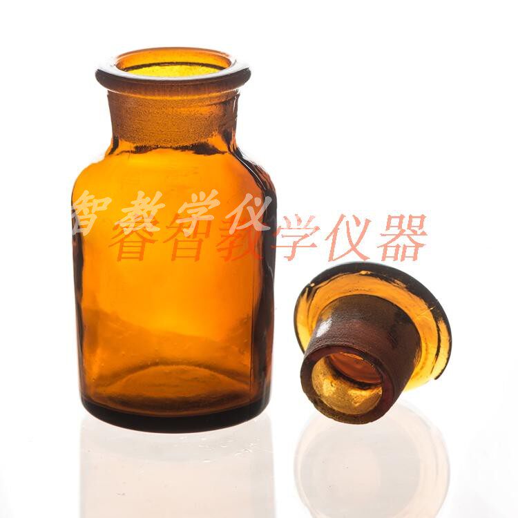 棕色茶色玻璃广口瓶细口瓶60 125 250 500ml试剂瓶样品瓶 磨砂口