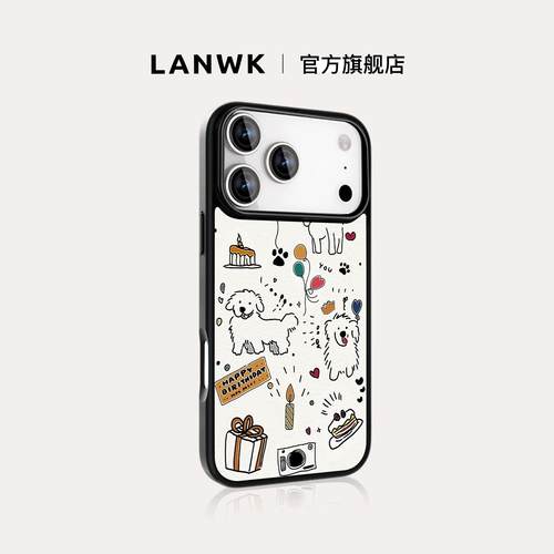 lanwk苹果手机壳原创设计ins风