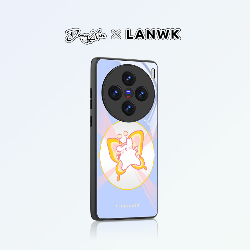 LANWK适用vivoX100/200pro手机壳新款创意iqoo12/13por玻璃保护套防摔S18/19可爱镜头全包创意卡通女郁见小狗