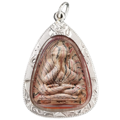 泰国佛牌正品 龙婆培大师 虎斑必打 掩面佛 2513