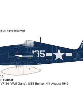 8月 HA0310 1/32 F6F-5P 地狱猫 VF-84 