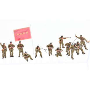 三荣模型 1/72 中国人民志愿军 12人组兵人 朝鲜战争长津湖 摆件