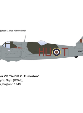 8月 HA2318 英俊战士Beaufighter VIF 第405猞猁中队RCAF英国1943