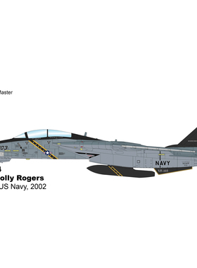 9月 HA5264 F14战斗机 F-14B 海盗旗Jolly Rogers 美国海军2002年