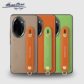 「花虎清仓链接」适用荣耀100Pro手机壳新款 高级全包 荣耀90防摔插卡80Pro带挂绳支架男士 女 手腕真皮高端新款