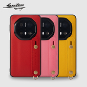 HANATORA花虎适用华为Mate70RS非凡大师手机壳保时捷真皮Mate60 50支架全包Mate40RS保护壳防摔新款 手腕腕带