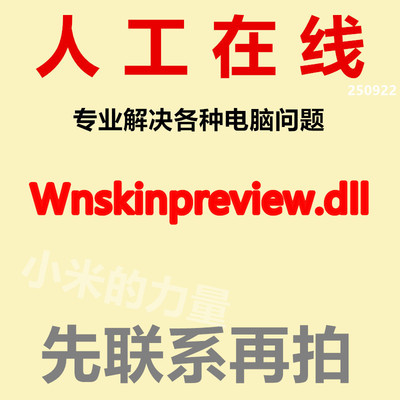 由于找不到 wnskinpreview.dll 无法继续执行 DLL修复
