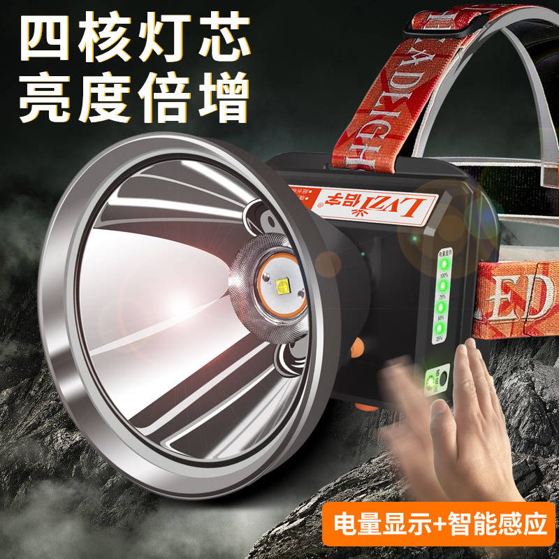 应急手电筒防灾头灯强光充电超亮