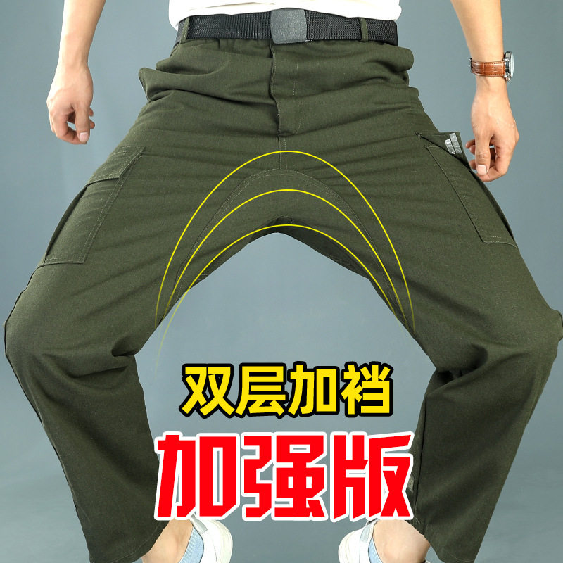 工作裤纯棉加裆加固劳保防烫耐磨耐脏裤子汽修工装裤男加裆设计