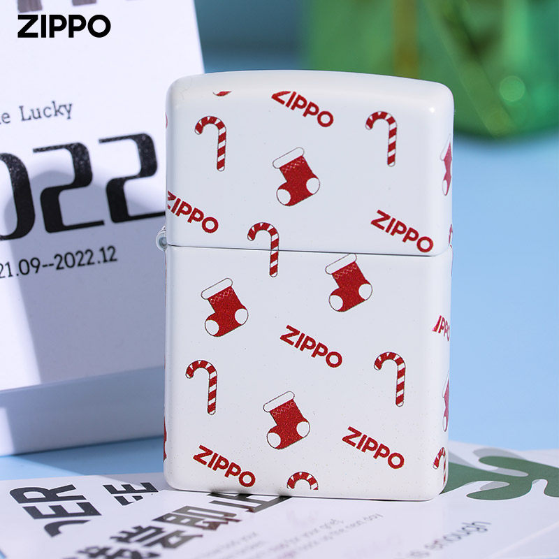 打火机zippo正版圣诞袜子防风煤油美国芝宝火机创男士创意礼物zp