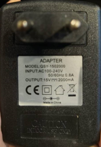 适用QSY-1502000音响电源适配器充电器15V2000mA音箱充电线