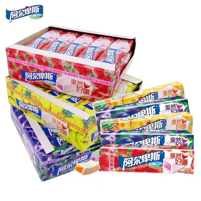 阿尔卑斯果然好嚼条装果汁软糖33g*15条整盒儿童零食糖果