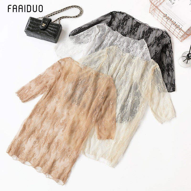 网纱T恤女蕾丝打底衫短袖春夏一字领T恤内搭性感透视网纱ins上衣在类目 女装/女士精品, 蕾丝衫/雪纺衫中 - 来自Buy2taobao.com提供专业的淘宝代购服务