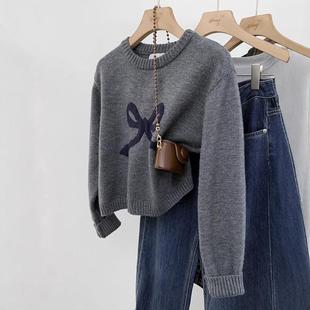 短款毛衣女秋冬季加厚2025新款爆款小个子欧货内搭打底针织衫上衣