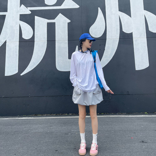 灰色灯笼裙蓬蓬半身裙