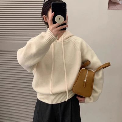 超百搭连帽加厚卫衣针织衫女冬季