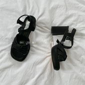 露趾粗跟防水台增高性感豹纹高跟凉鞋 饰与美韩国东大门夏季 新款 女