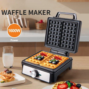 家用华夫饼机板两片蛋糕早餐机双面加热电饼铛Cake Maker Waffle