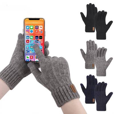 Unisex Touch screen Gloves Winter Warm Knitted Gloves 暖手套