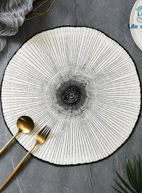 Round Placemats Coasters Braided coffee Place Mats 圆形餐垫