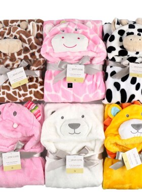 baby fleece bath towel hooded towels bathrobe cloak blanket