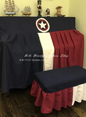 美式男孩美国队长加厚防尘防刮防晒钢琴罩钢琴套琴凳可写宝宝名字