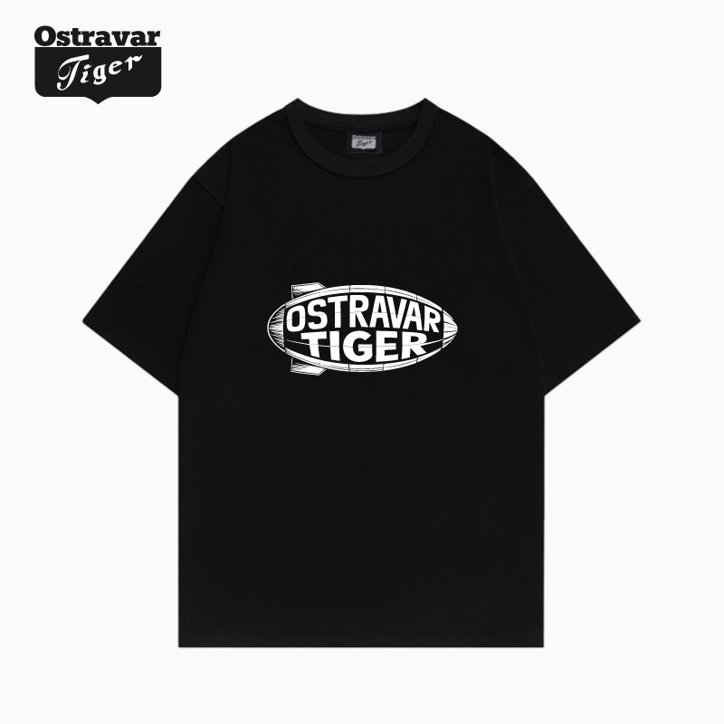 Ostravar Tige潮牌ins字母美式印花男女款情侣装半袖宽松t恤短袖