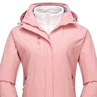 simboo信步户外冲锋衣女保暖防风防寒加厚抓绒内胆外套登山服冬