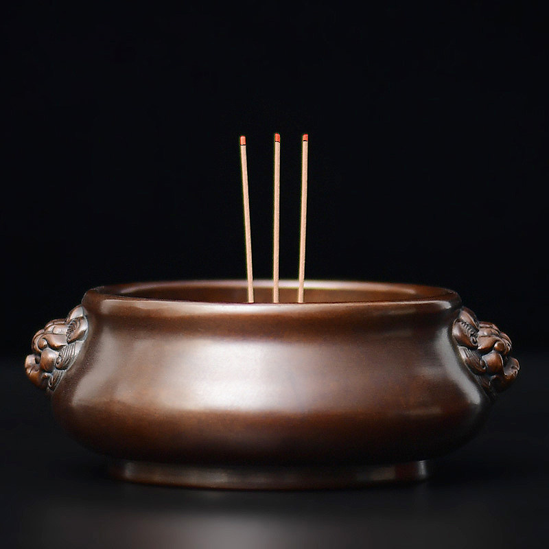 宣德炉焚香炉特大号纯黄铜仿古狮耳家用供奉室内供奉线香香薰炉,家居饰品,香薰炉,淘宝优惠券,粉丝福利购,淘宝优惠卷