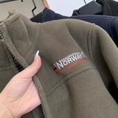 加绒加厚出口挪威大码 户外摇粒绒棉衣御寒保暖立领抓绒夹克外套