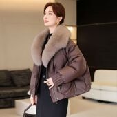 棉衣毛领面包外套短款 加厚羽绒棉服减龄洋气大码 棉袄 冬季 2025新款