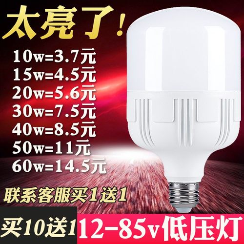 低压节能交流电瓶工地led灯泡