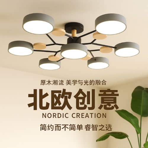 客厅灯现代简约吸顶灯北欧客厅吊灯2025新款轻奢个性卧室餐厅吊灯