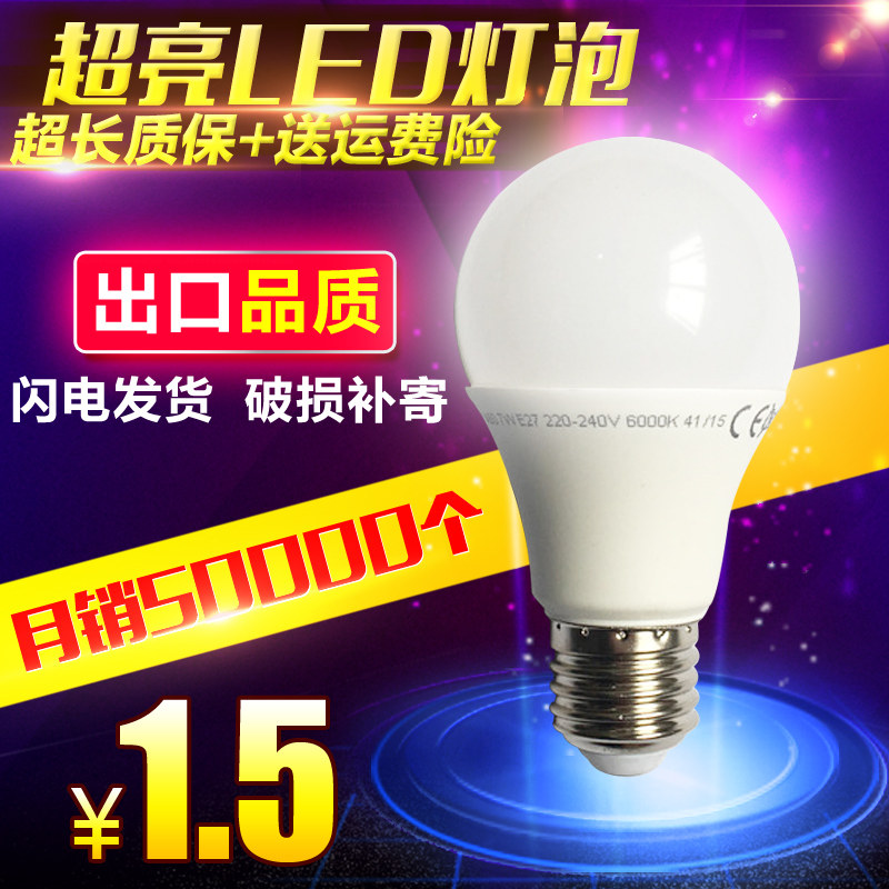 暖黄e27螺口超高亮节能灯泡