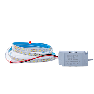 led吸顶灯替换光源灯条暖黄白光220v恒流带驱动2835灯带三色变光