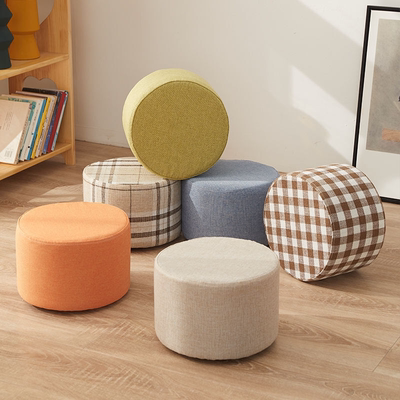 小凳子家用布艺沙发凳懒人客厅换鞋凳子小板凳创意矮凳网红矮敦子