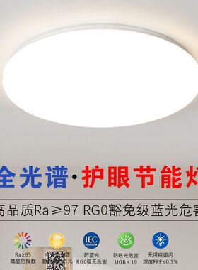 LED圆形超大吸顶灯客厅教室工作室大型1米1.2米吸顶灯简约大气