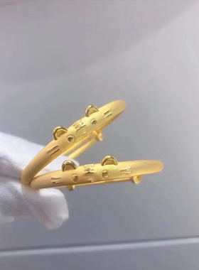 深圳水贝足金999儿童金手镯满月礼黄金手镯宝宝周岁礼纯金镯子