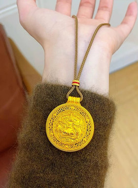 深圳水贝黄金花丝独角兽貔貅吊坠足金999招财进宝挂坠纯金送礼