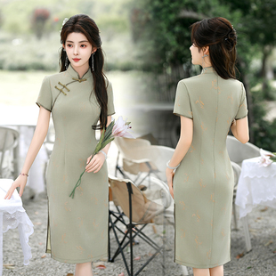 夏季短袖新式改良旗袍女高级感小个子大码胖mm日常可穿妈妈中国风