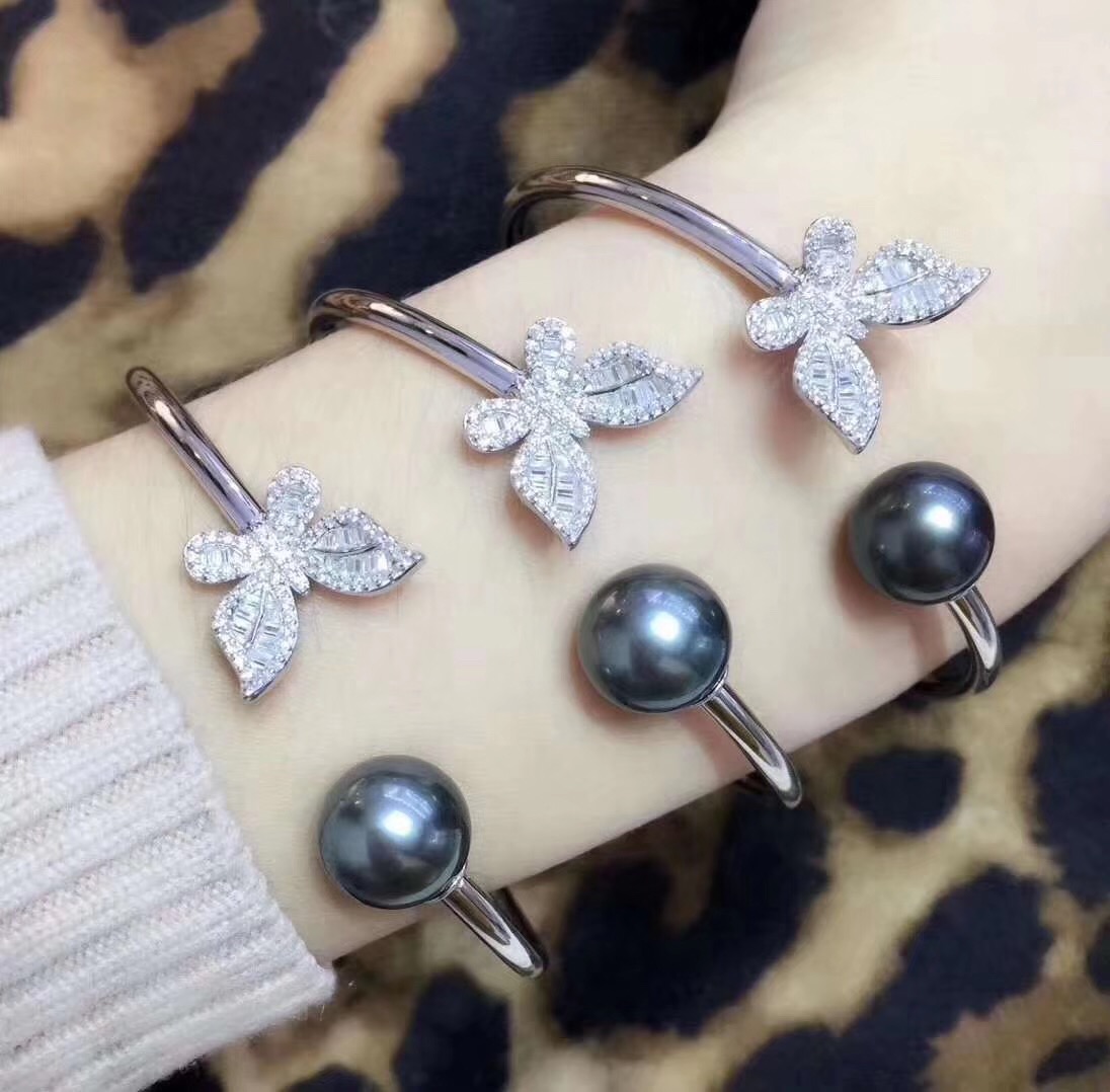 菲奥娜珠宝 天然淡水珍珠 裸珠 S925纯银手镯 纯手工 DIY定制成品|msdalam kategori barang kemas/berlian/Emerald/emas, mutiara asli (baru), lain - dari Buy2taobao.com untuk memberikan perkhidmatan ejen Taobao profesional membeli