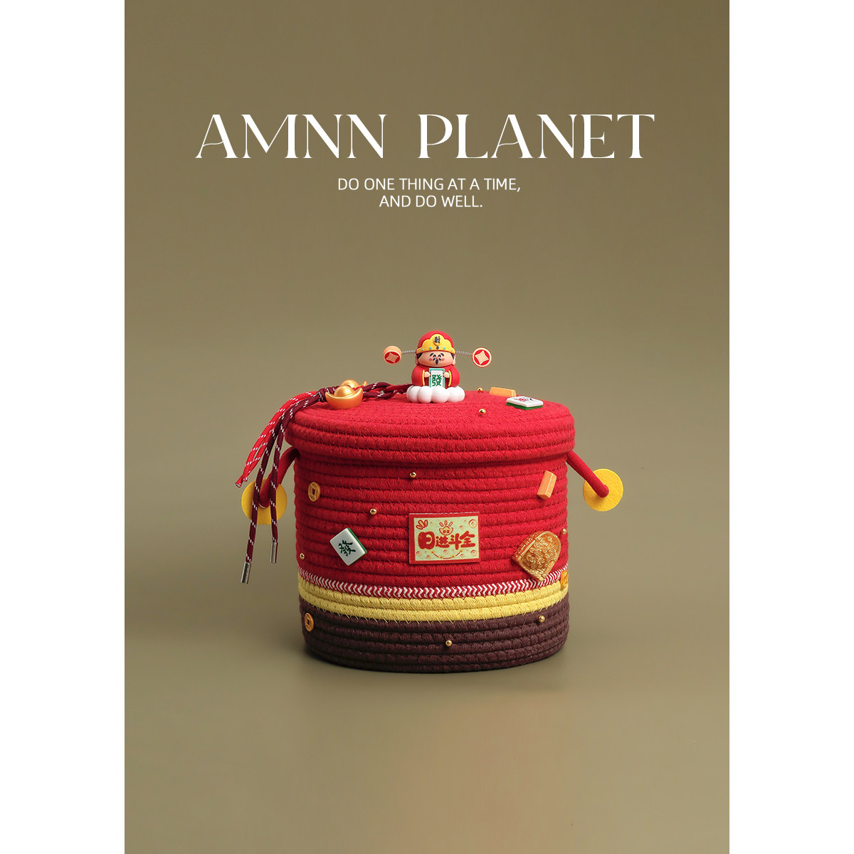 AMNN金币财神新年抱财收纳桶